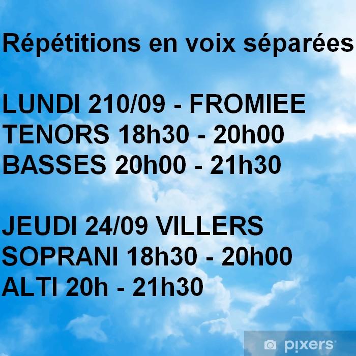 Répétitions séparées
